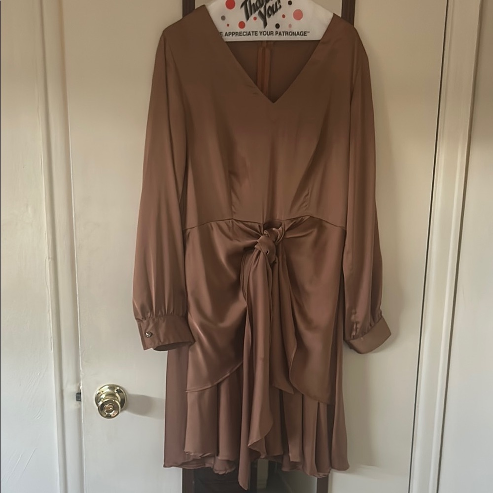 Elegant Brown Dress satin and classy